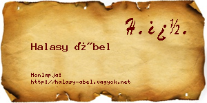 Halasy Ábel névjegykártya